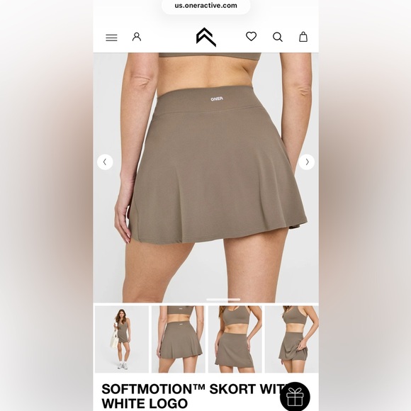 ONER ACTIVE SoftMotion Skort with White Logo - Picture 2 of 7